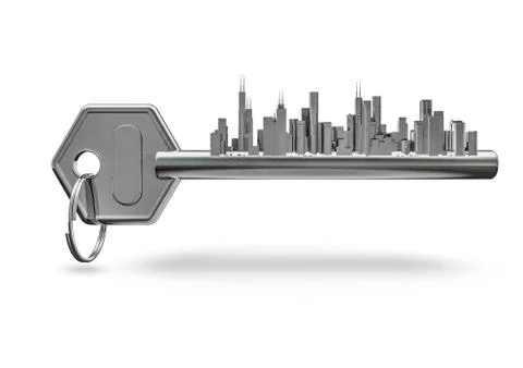 Key city Illustrazione stock