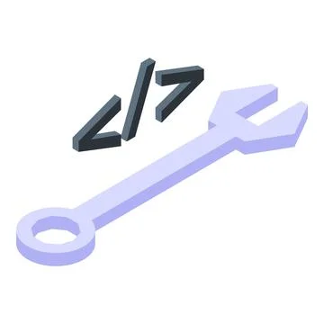 Key code icon isometric vector. Enter password 스톡 일러스트