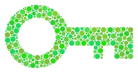 Key Collage of Dots Stock Illustration