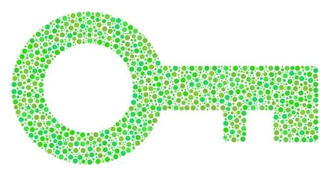 Key Collage of Small Circles 库存插图