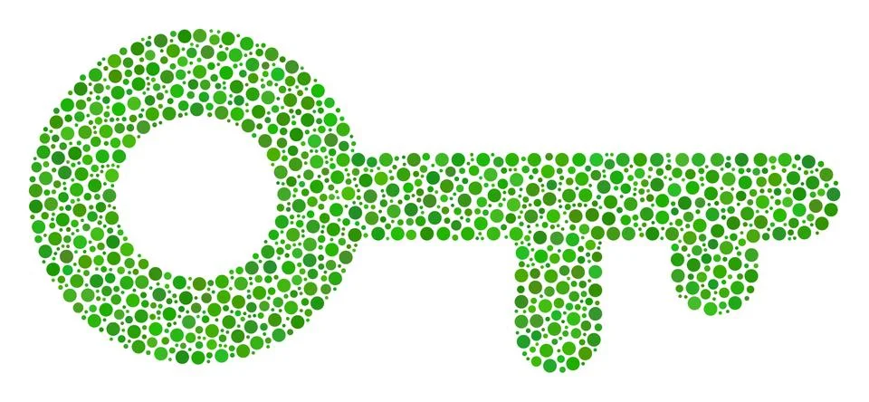Key Composition of Dots Stock-Illustration