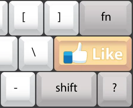 Like key on computer keyboard Stock Illustration