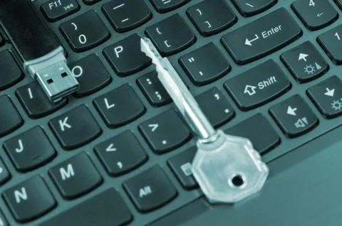 Key on a computer keyboard 스톡 사진