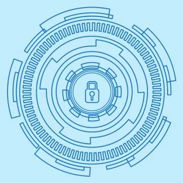 Key concept of digital and technological Stock Illustration