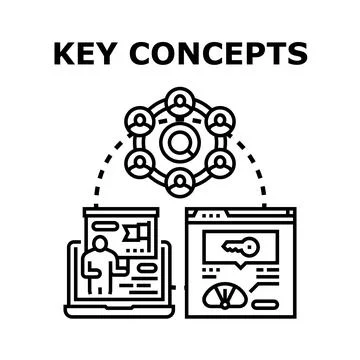 Key concepts exploring learning development and strategy 스톡 일러스트