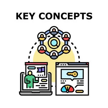 Key concepts exploring learning development and strategy 스톡 일러스트