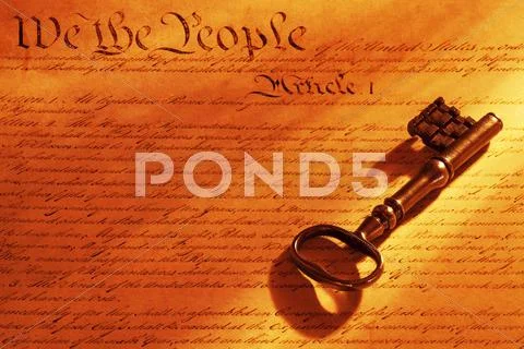 Key to the constitution Stock Photos