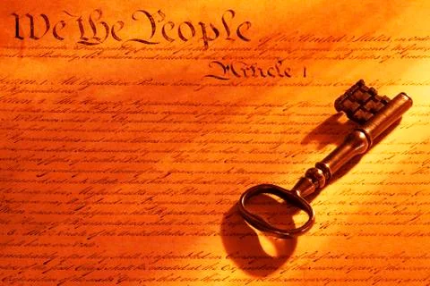 Key to the constitution Stock Photos