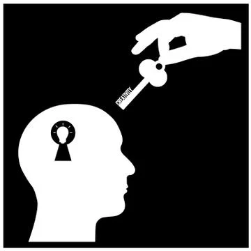 Key of creativity Illustrazione stock