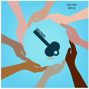 Key of creativity Stock Illustration