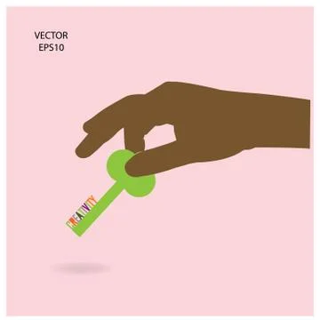 Key of creativity Stock Illustration