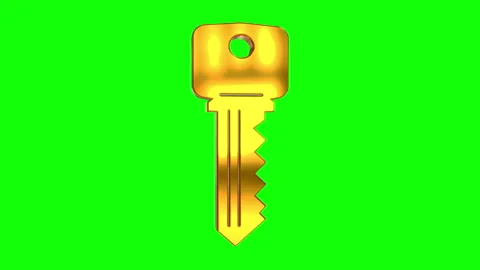 Key cyber security isolated symbol 3d rotate icon loop animation Stock Footage 333245710