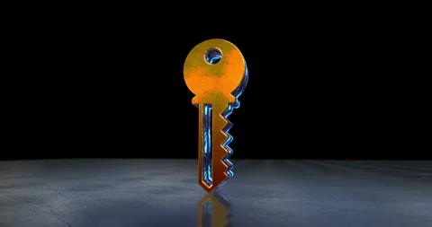 Key cyber security symbol 3d spectacular animation Stock Footage 333245821