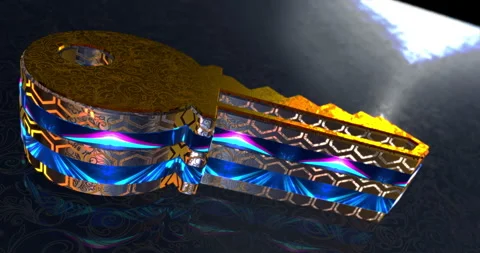 Key cyber security symbol 3d spectacular animation Stock Footage 333246012