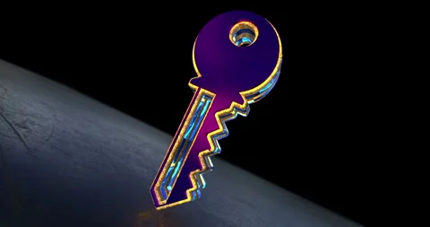 Key cyber security symbol 3d spectacular animation Stock Footage 333246013