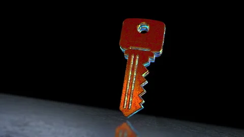 Key cyber security symbol 3d spectacular animation Stock Footage 333246015
