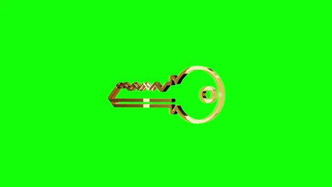 Key cyber security symbol isolated looped rotation Stock Footage 328396913