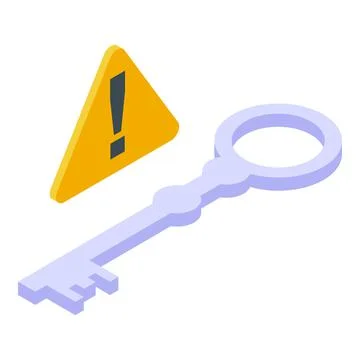 Key data privacy icon isometric vector. Information law Stockillustratie