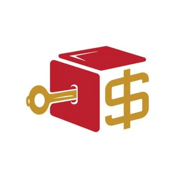Key with dollar box Stock Illustration