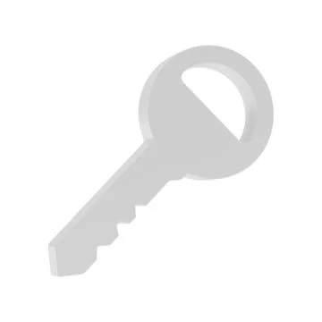 Key from door isolated on white background Stock Illustration