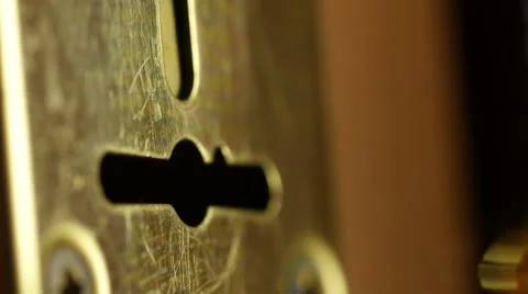 Key in door lock. Stock Footage 49744928