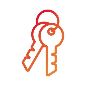 Key door security data gradient style icon 스톡 일러스트