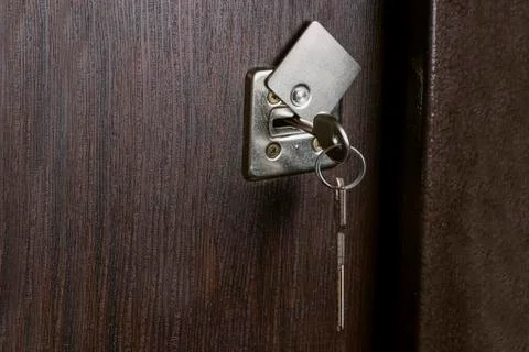 Key in the doorway Foto stock