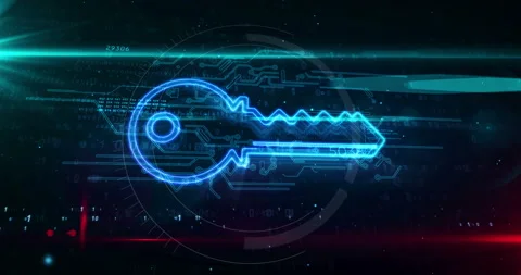 Key encryption symbol abstract loopable animation Stock Footage 148531138