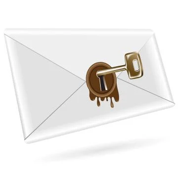 Key in envelope Stock Illustration