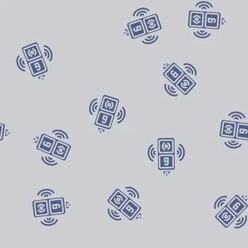 Key finder accessory glyph vector seamless pattern Stock Illustration