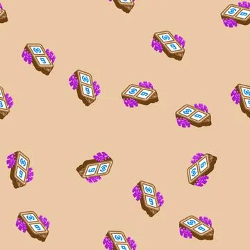 Key finder accessory isometric icon seamless pattern Stock Illustration