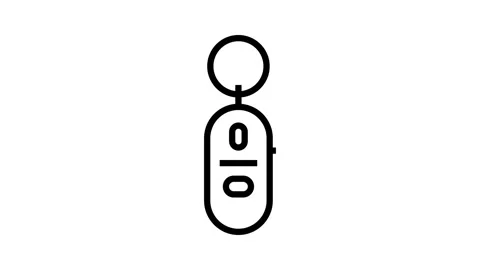 Key finder accessory line icon animation Stock Footage 326126366
