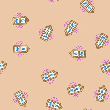 Key finder accessory vector seamless pattern Stock Illustration