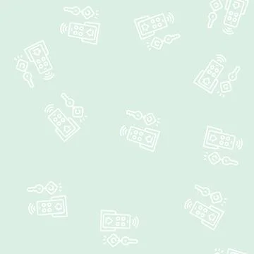 Key finder line seamless pattern イラスト素材