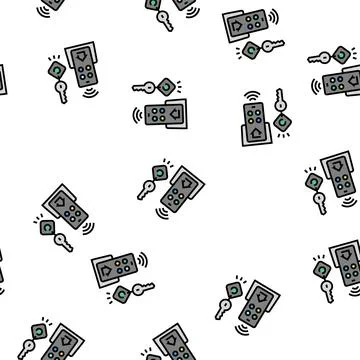 Key finder vector seamless pattern Stockillustratie