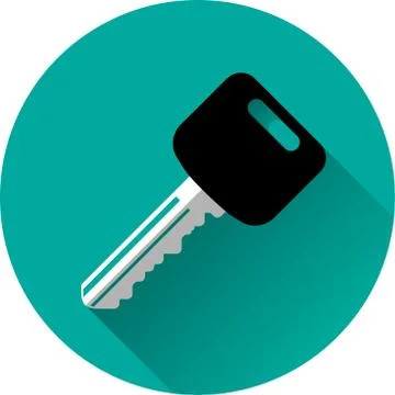 Key in flat design style with shadow can use as web icon Stock-Illustration