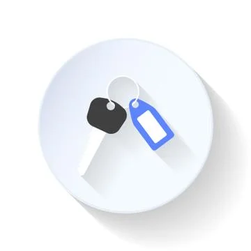 Key flat icon Illustrazione stock