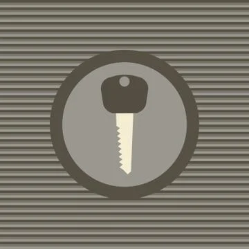 Key flat icon Stock Illustration
