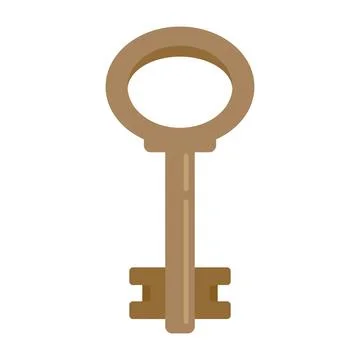 Key flat illustration Stock Illustration