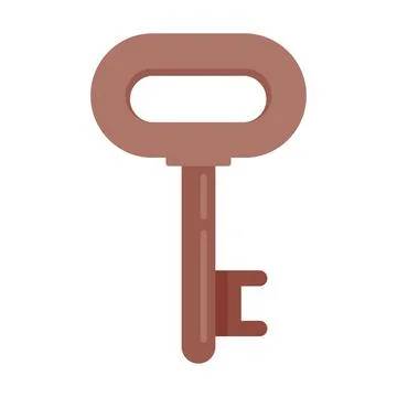 Key flat illustration Stock-Illustration