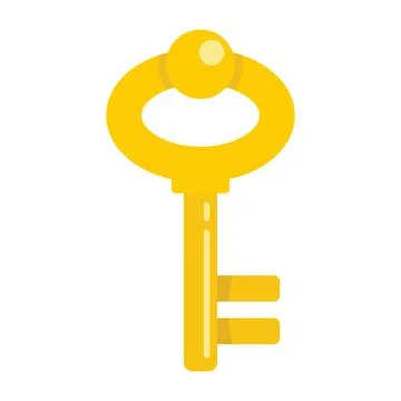 Key flat illustration Stock Illustration