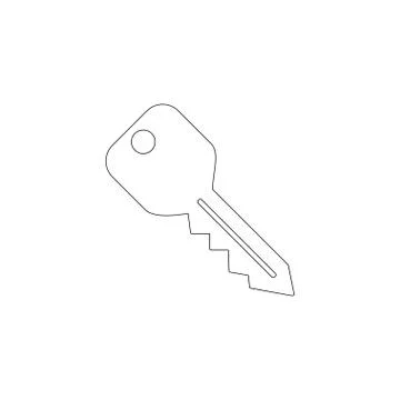 Key. flat vector icon Stock Illustration