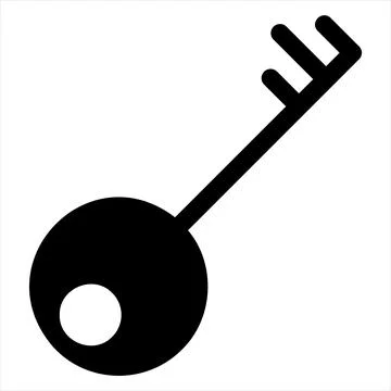 Key glyph icon vector illustration isolated on white background Stock Illustration