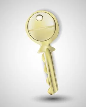 Key on grey background Stock Illustration
