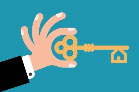 Key in hand Stock Illustration