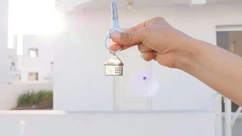Key in hand with real estate Stock-Footage 74196681