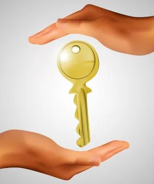 Key in hands Stock Photos