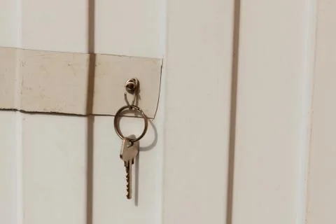 The key is hanging on the hook Stock Photos