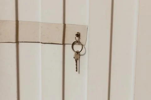 The key is hanging on the hook Stock Photos