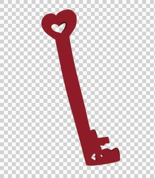 The key from the heart lock illustration Stock Illustration